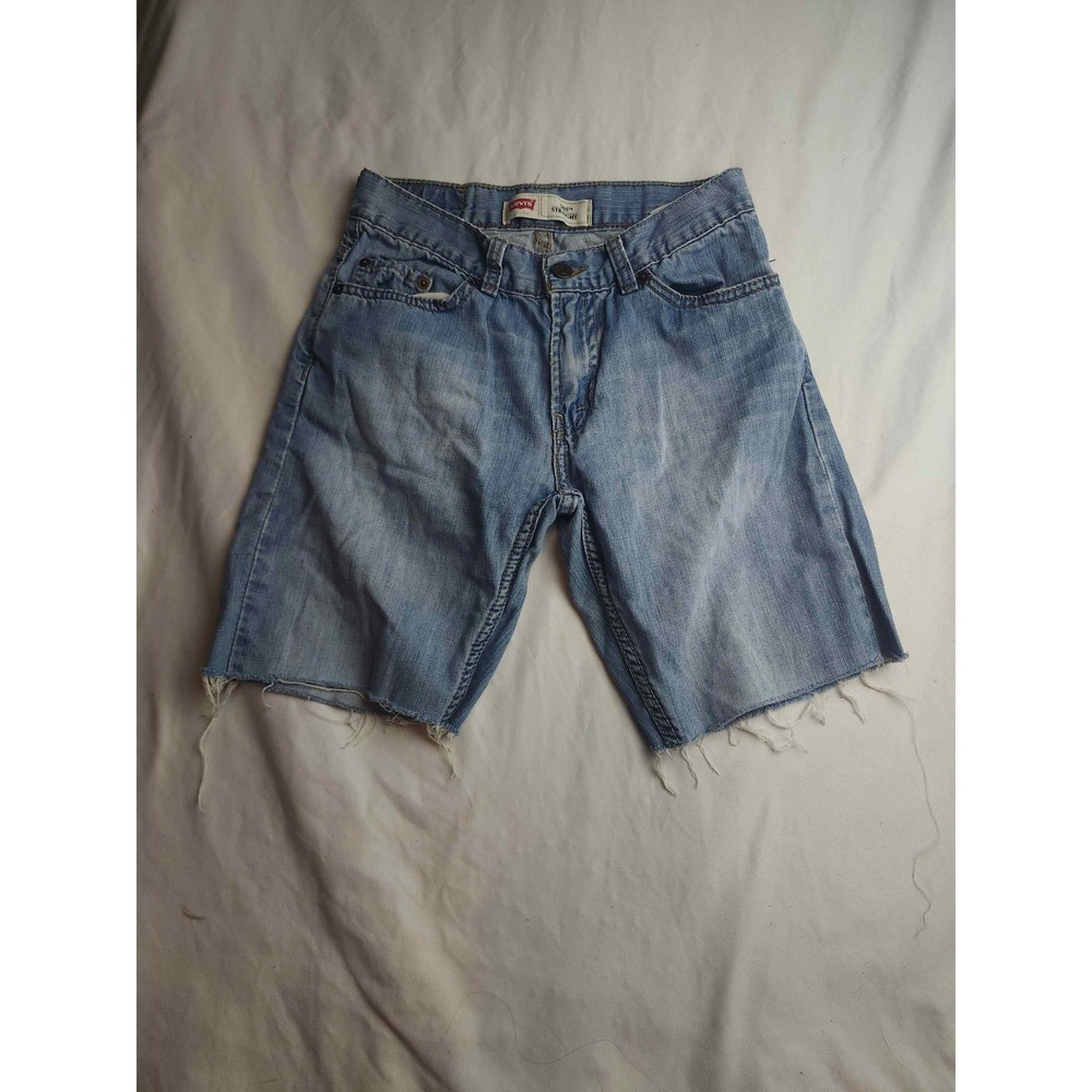 Levis 505 Straight Light Wash Cut Off Denim Shorts Boys 12‎ Reg W26